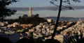Ultra HD 4K Aerial View Sunset Coit Tower San Francisco Skyline Crowded Houses 4k or 4k+ Resolution