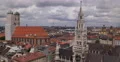 Ultra HD 4K Aerial View Munich Marienplatz Above Central City Germany Sunny Day 4k or 4k+ Resolution