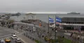 Ultra HD 4K Alcatraz Island Pier 39 Flags San Francisco Embarcadero Busy Street 4k or 4k+ Resolution