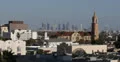 Ultra HD 4K American Flag, Church, Los Angeles Skyline, Aerial View Hollywood 4k or 4k+ Resolution