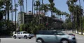 Ultra HD 4K Beverly Hills Hotel, Car Traffic, Sunset Boulevard, Los Angeles, USA 4k or 4k+ Resolution