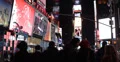 Ultra HD 4K Broadway Famous Street 7 Avenue Illuminated Night NYC People Walking 4k or 4k+ Resolution