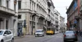 Ultra HD 4K Busy City Italian Tram Old Town Milan Italy Car Passing People Day 4k or 4k+ Resolution