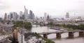 Ultra HD 4K Busy Traffic Cars Passing People Commuting Frankfurt Skyline Bridge 4k or 4k+ Resolution