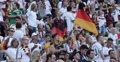 Ultra HD 4K Cheerful Young Girl Waving Flag Crowd Audience Public Viewing Fans 4k or 4k+ Resolution