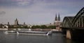 Ultra HD 4K Cologne Skyline Establishing Shot Cityscape Bridge Tour Boat Rhine 4k or 4k+ Resolution