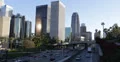 Ultra HD 4K Commuters on Freeway, Downtown Los Angeles, LA, California, USA 4k or 4k+ Resolution