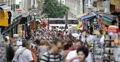 Ultra HD 4K Crowded People Shopping Street Steinkerque Famous Montmartre Area 4k or 4k+ Resolution
