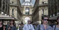 Ultra HD 4K Crowds People Walking Milan Italy Vittorio Emanuele Gallery Busy 4k or 4k+ Resolution