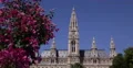 Ultra HD 4K Establishing Shot Vienna Old Town City Hall Tall Gothic Clock Tower 4k or 4k+ Resolution