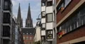 Ultra HD 4K Establishing Shot Famous Iconic Cologne Cathedral Apartment House 4k or 4k+ Resolution
