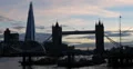 Ultra HD 4K Famous Tower Bridge, Shard Silhouette London England UK Thames 4k or 4k+ Resolution