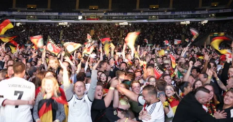 Ultra HD 4K German Football Team Crowd F... | Stock Video | Pond5