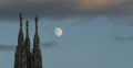 Ultra HD 4K Halloween Milan Cathedral Dome Italian Duomo Square Italy Dusk Moon 4k or 4k+ Resolution