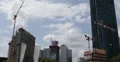 Ultra HD 4K High-rise Building Under Construction Heavy Cranes La Defense Paris 4k or 4k+ Resolution