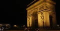 Ultra HD 4K Illuminated Arc de Triomphe Paris France Car Traffic Moving Night 4k or 4k+ Resolution