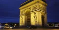 Ultra HD 4K Illuminated Night Arc de Triomphe Triumphal Arch Paris France Lights 4k or 4k+ Resolution