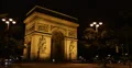 Ultra HD 4K Illuminated Night Paris Arc de Triomphe Champs-Elysees Place 4k or 4k+ Resolution