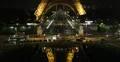 Ultra HD 4K Illuminated Night Aerial View Iconic Eiffel Tower Paris Reflection 4k or 4k+ Resolution