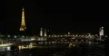 Ultra HD 4K Illuminated Night World Famous Eiffel Tower Paris Cityscape Boat 4k or 4k+ Resolution