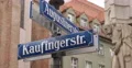 Ultra HD 4K Kaufingerstrasse Crossing Crossroad Street Sign Board Munich 4k or 4k+ Resolution