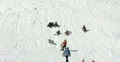 Ultra HD 4K Kids Sledding, Ski Resort in Beautiful Mountains in Cold 4k or 4k+ Resolution