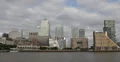 Ultra HD 4K London Skyline Canary Wharf Corporate Office One Canada Square Boat 4k or 4k+ Resolution
