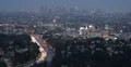 Ultra HD 4K Los Angeles Skyline, Aerial View, Hollywood by dusk, California, USA 4k or 4k+ Resolution