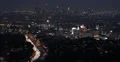 Ultra HD 4K Los Angeles Skyline, Aerial View, Hollywood Freeway by night 4k or 4k+ Resolution