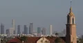 Ultra HD 4K Los Angeles Skyline, Aerial View Hollywood USA American Church Cross 4k or 4k+ Resolution