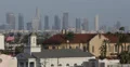 Ultra HD 4K Los Angeles LA Downtown Skyline Buildings Roofs American Flag Aerial 4k or 4k+ Resolution