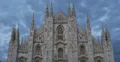 Ultra HD 4K Milan Duomo Square Cathedral Church View Italian Dusk 4k or 4k+ Resolution