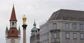 Ultra HD 4K Munich Old Town Hall Famous Mariensaule Marian Column Golden Statue 4k or 4k+ Resolution