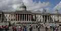 Ultra HD 4K National Gallery Stairs London, Meeting Place Gathering, Crowd UK 4k or 4k+ Resolution