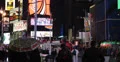 Ultra HD 4K Night NYC Illuminated City Pedestrian Rain, Umbrella, Times Square 4k or 4k+ Resolution