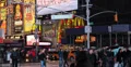 Ultra HD 4K Night People Passing Times Square New York City Major Commercial Lit 4k or 4k+ Resolution