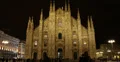 Ultra HD 4K Nighttime Light People Walking Duomo Church Milan Shopping Street 4k or 4k+ Resolution