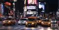 Ultra HD 4K NYC Illuminated Night Times Square Driving Car Traffic Taxi Passing 4k or 4k+ Resolution