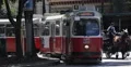 Ultra HD 4K Old Red Tramway Passing Horse Carriage Tourists Visiting Vienna Day 4k or 4k+ Resolution
