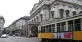 Ultra HD 4K Old Tram Vintage Yellow Tramway Move Scala Opera Milan Italy Italian 4k or 4k+ Resolution