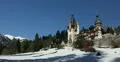Ultra HD 4K Peles Castle in Sinaia, Romania, Winter Landscape, Cold Mountains 4k or 4k+ Resolution