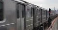 Ultra HD 4K People Commuters Subway Passing Queens New York City Skyline Railway 4k or 4k+ Resolution