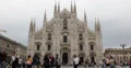 Ultra HD 4K People Passing Duomo Dome Milan Famous Cathedral Italy Skyline Day 4k or 4k+ Resolution