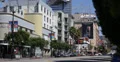 Ultra HD 4K Public Bus Passing Car Traffic Hollywood Boulevard Los Angeles LA 4k or 4k+ Resolution