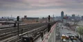 Ultra HD 4K Queens New York City Skyline Subway Train Station Busy City Traffic 4k or 4k+ Resolution