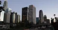 Ultra HD 4K Rush Hour on Freeway, Dusk Downtown Los Angeles, LA, California, USA 4k or 4k+ Resolution