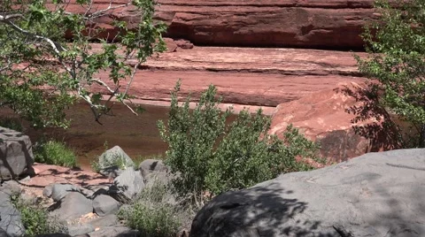 Ultra HD 4K Slide Rock Spring Stock Footage 45974435