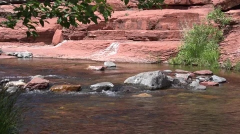 Ultra HD 4K Slide Rock Spring Stock Footage 45974841