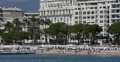Ultra HD 4K Sunbathing People at Cannes Beach France French Riviera Cote d'Azur 4k or 4k+ Resolution