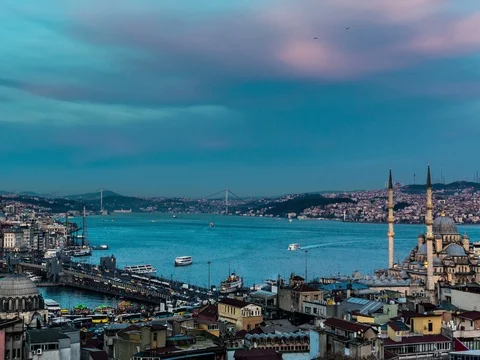 Ultra HD 4K time lapse photography istanbul Turkey Stock Footage
